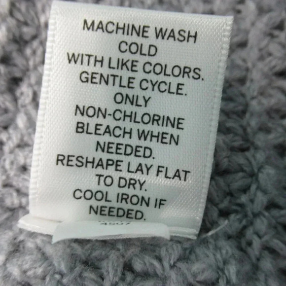 Dress Barn Sweater Women's XL Grey Cuffed Sleeves Pattern - Picture 5 of 5